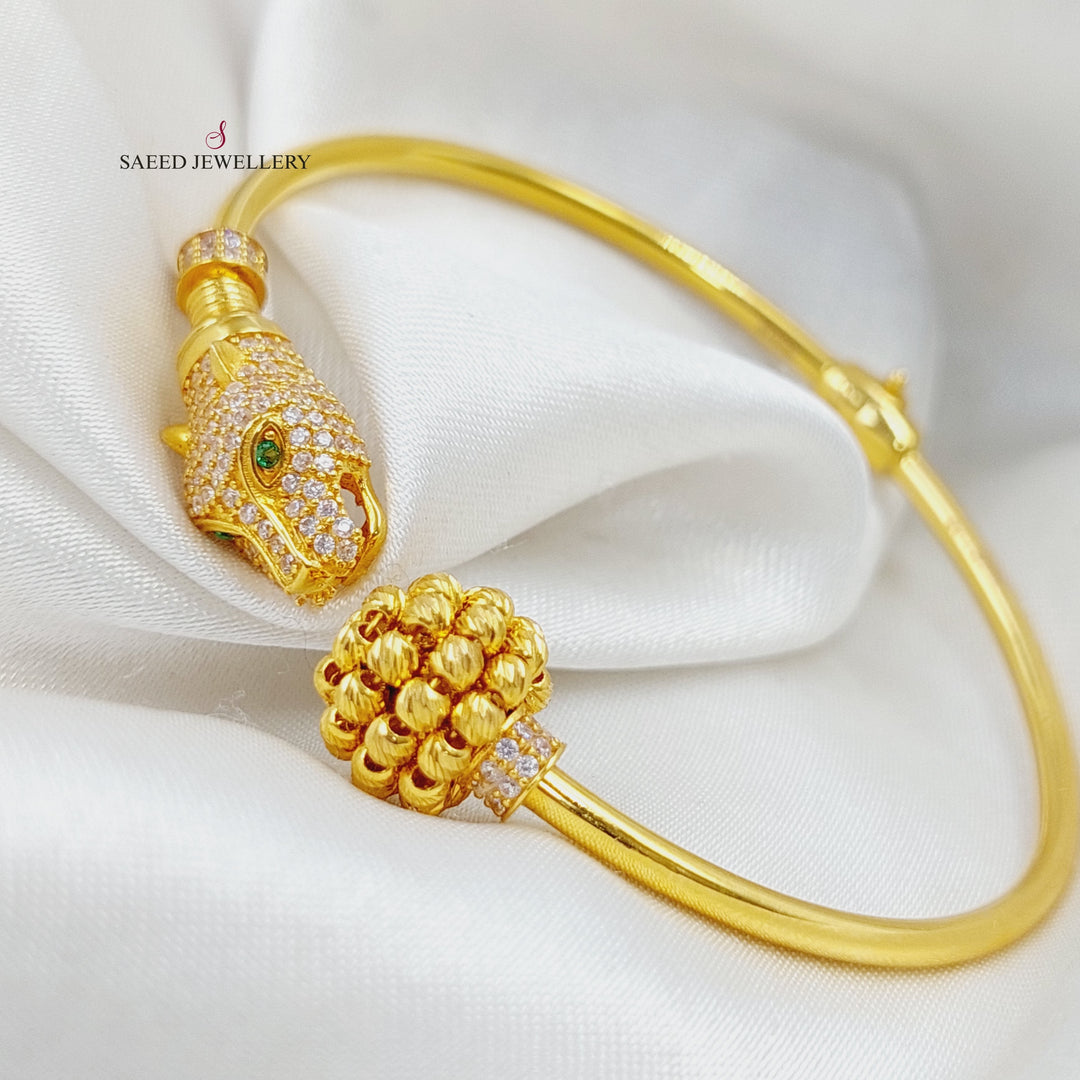 21K Turkish Tiger Bracelet Made of 21K Yellow Gold by Saeed Jewelry-25137
