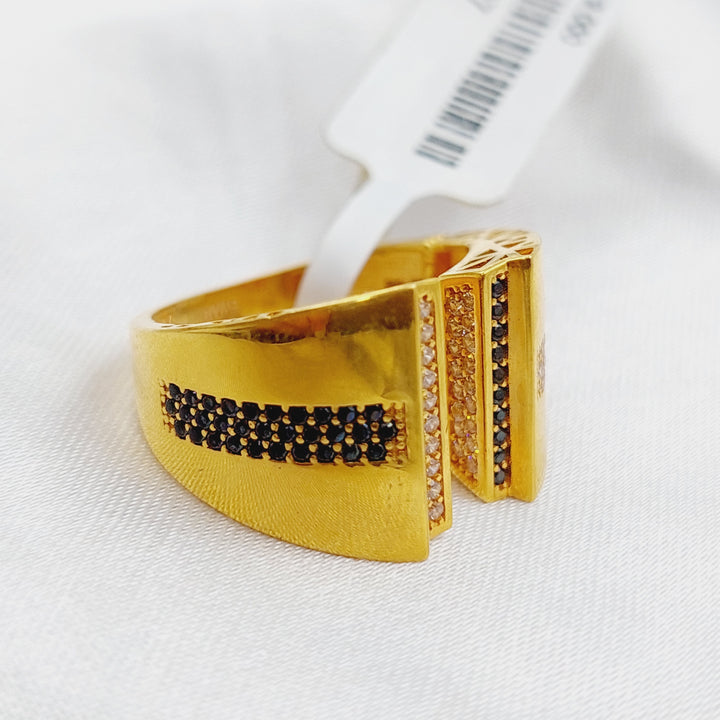 21K Gold Turkish Zirconia Ring by Saeed Jewelry - Image 1