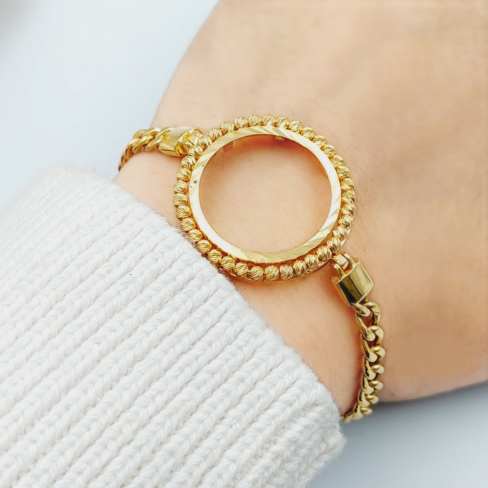 21K Turkish frame Bracelet Made of 21K Yellow Gold by Saeed Jewelry-25283