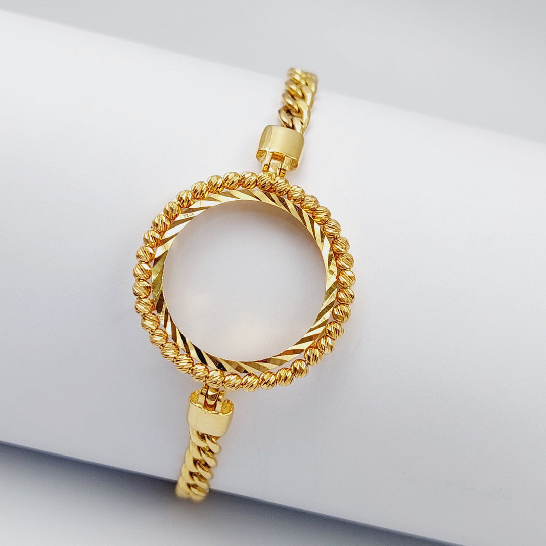 21K Turkish frame Bracelet Made of 21K Yellow Gold by Saeed Jewelry-25283