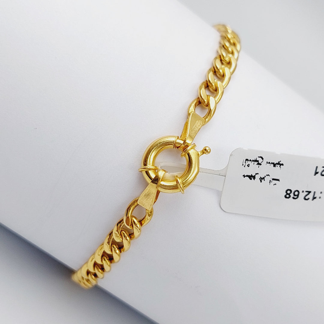 21K Turkish frame Bracelet Made of 21K Yellow Gold by Saeed Jewelry-25283