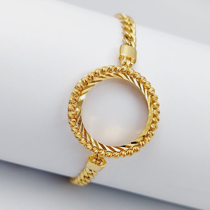 21K Turkish frame Bracelet Made of 21K Yellow Gold by Saeed Jewelry-25283