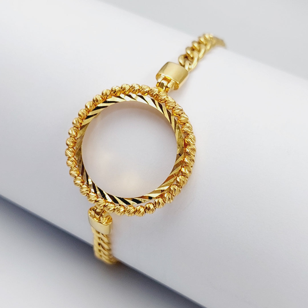 21K Turkish frame Bracelet Made of 21K Yellow Gold by Saeed Jewelry-25283