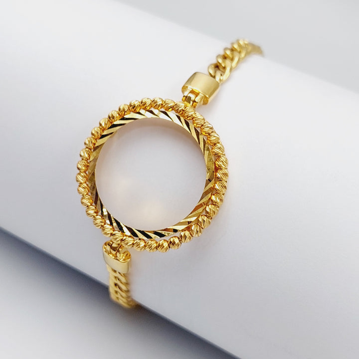 21K Turkish frame Bracelet Made of 21K Yellow Gold by Saeed Jewelry-25283