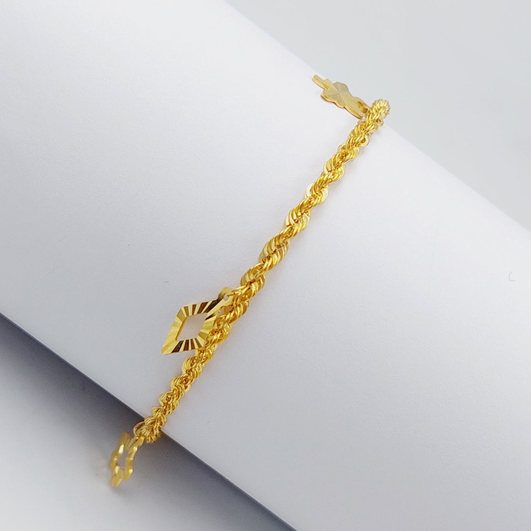 21K Twisted Bracelet Made of 21K Yellow Gold by Saeed Jewelry-25687