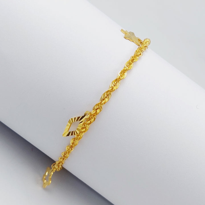 21K Twisted Bracelet Made of 21K Yellow Gold by Saeed Jewelry-25687