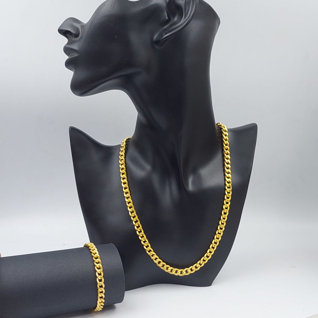 21K Two pieces Set Made of 21K Yellow Gold by Saeed Jewelry-25513
