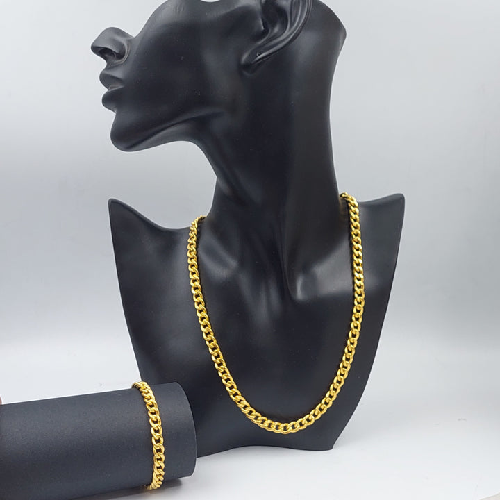 21K Two pieces Set Made of 21K Yellow Gold by Saeed Jewelry-25513