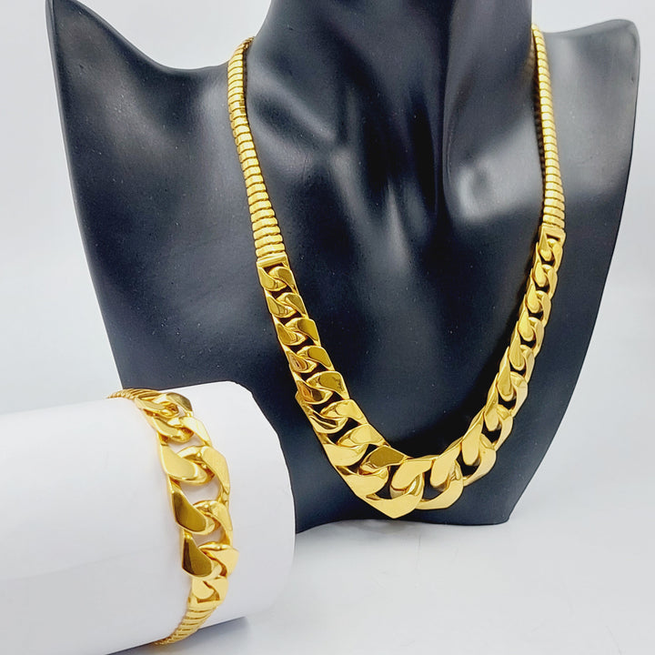 21K Two pieces of Janzir Set Made of 21K Yellow Gold by Saeed Jewelry-24661