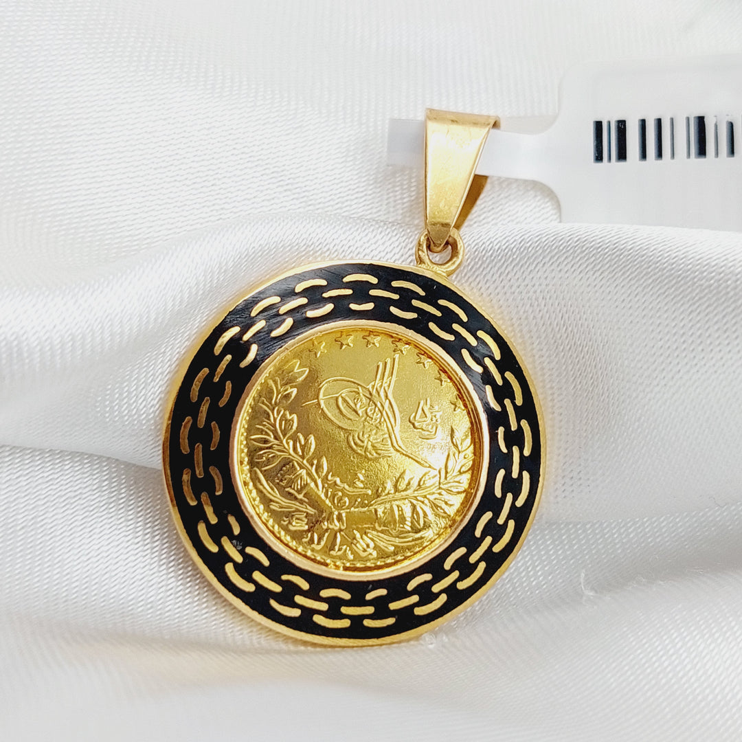 21K Virna Pendant Made of 21K Yellow Gold by Saeed Jewelry-26564