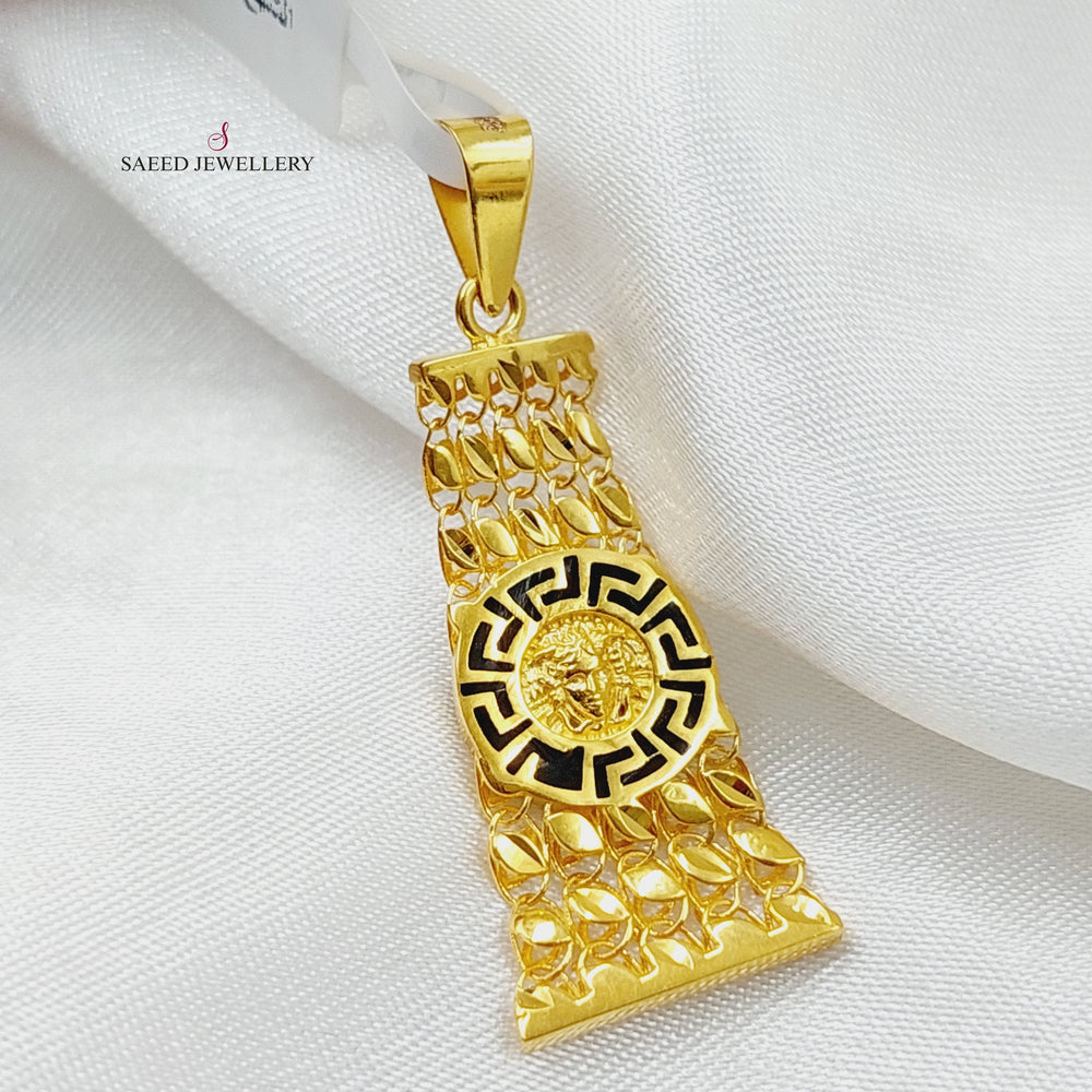 21K Virna Pendant Made of 21K Yellow Gold by Saeed Jewelry-26958