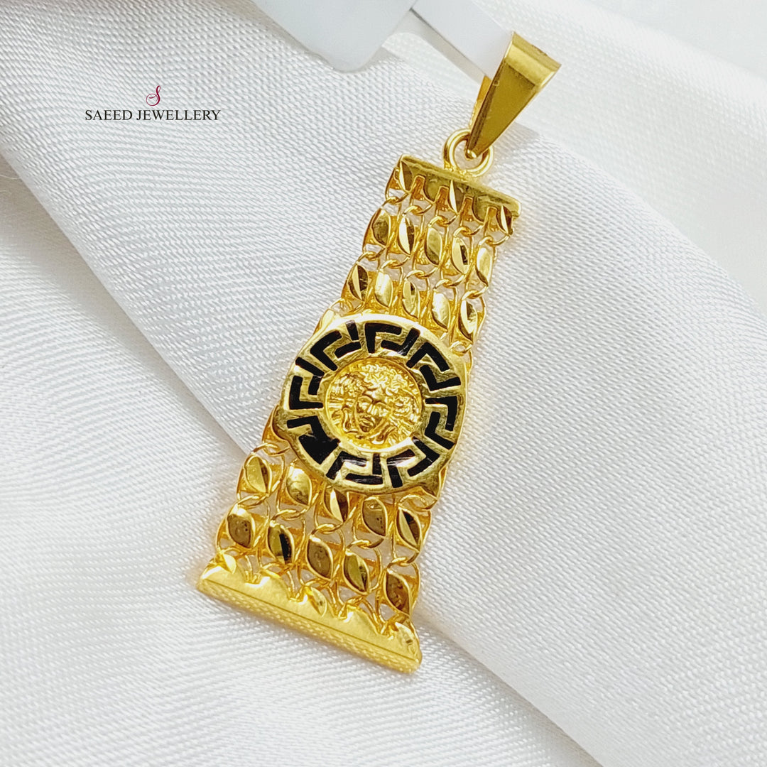 21K Virna Pendant Made of 21K Yellow Gold by Saeed Jewelry-26958