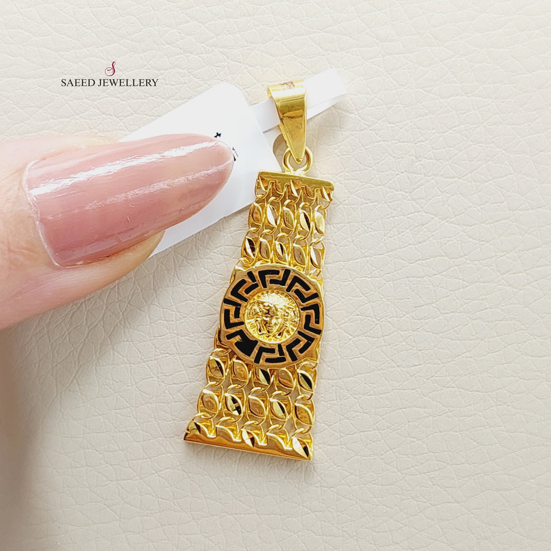 21K Virna Pendant Made of 21K Yellow Gold by Saeed Jewelry-26958