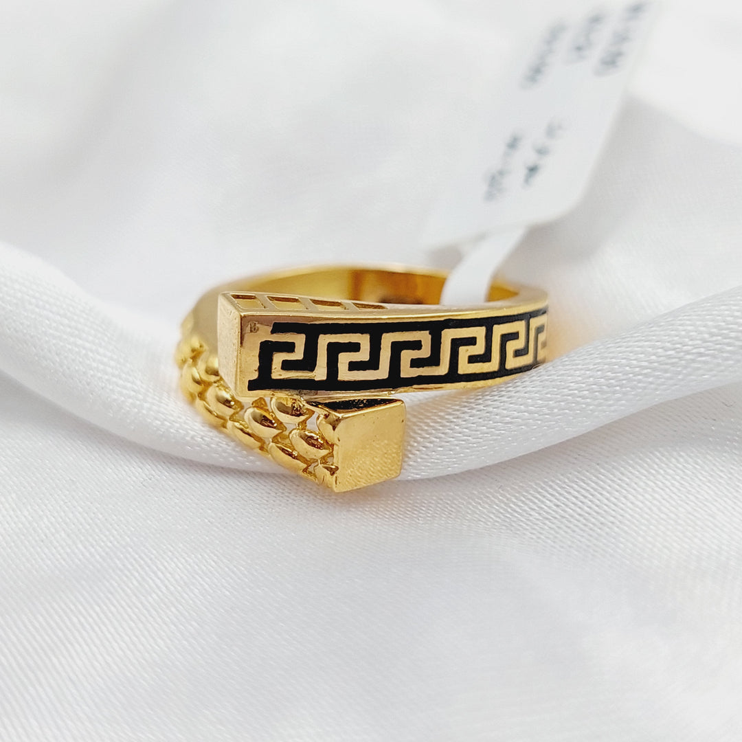 21K Virna Ring Made of 21K Yellow Gold by Saeed Jewelry-26793