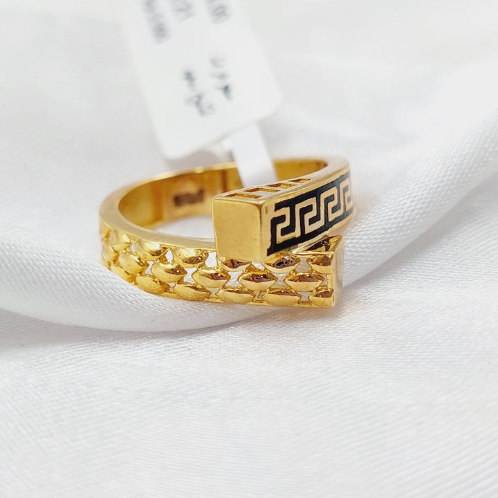 21K Virna Ring Made of 21K Yellow Gold by Saeed Jewelry-26793