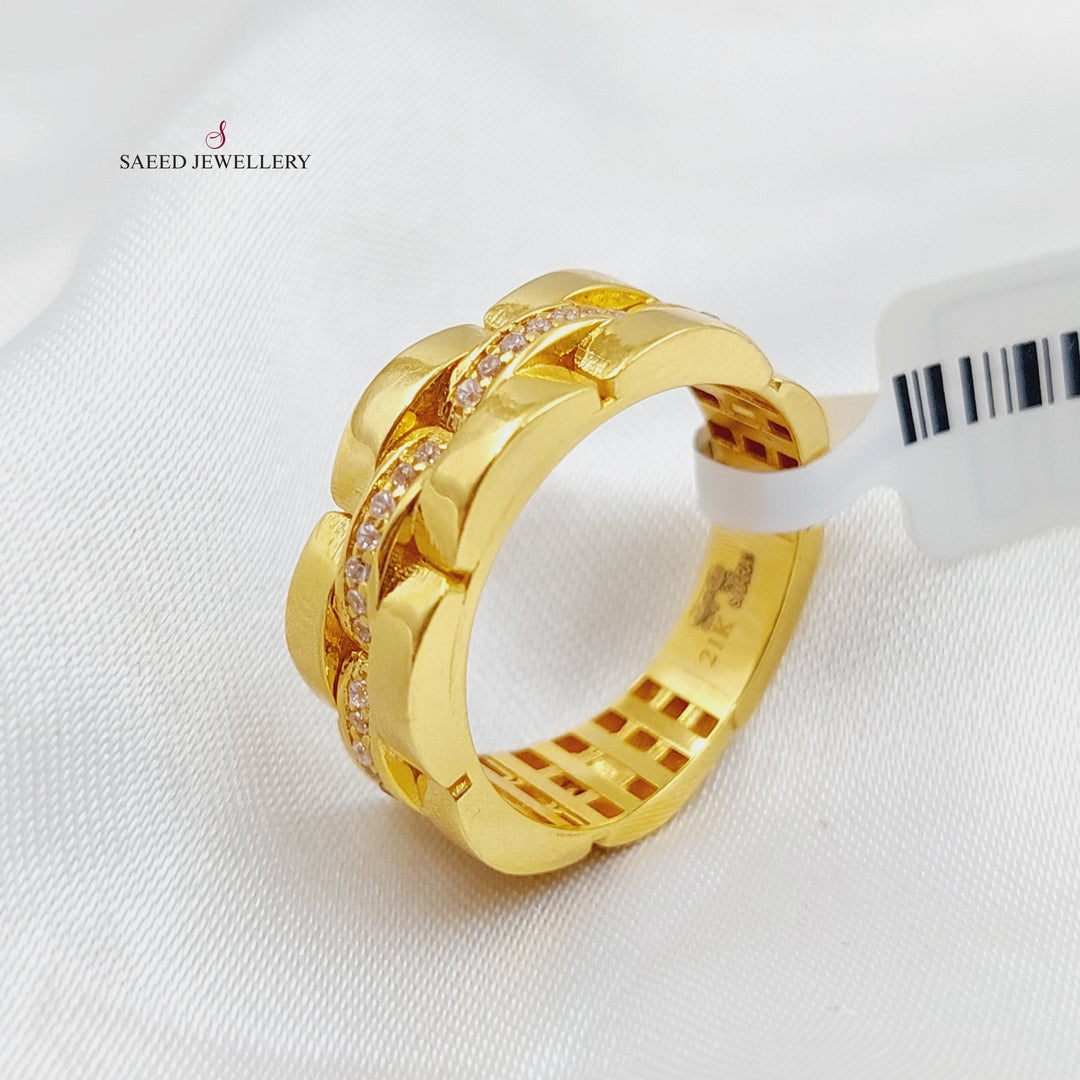 21K Waves Ring Made of 21K Yellow Gold by Saeed Jewelry-22922