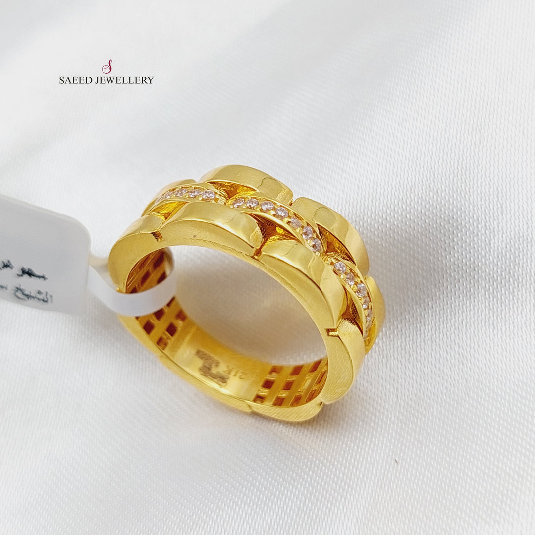 21K Waves Ring Made of 21K Yellow Gold by Saeed Jewelry-22922
