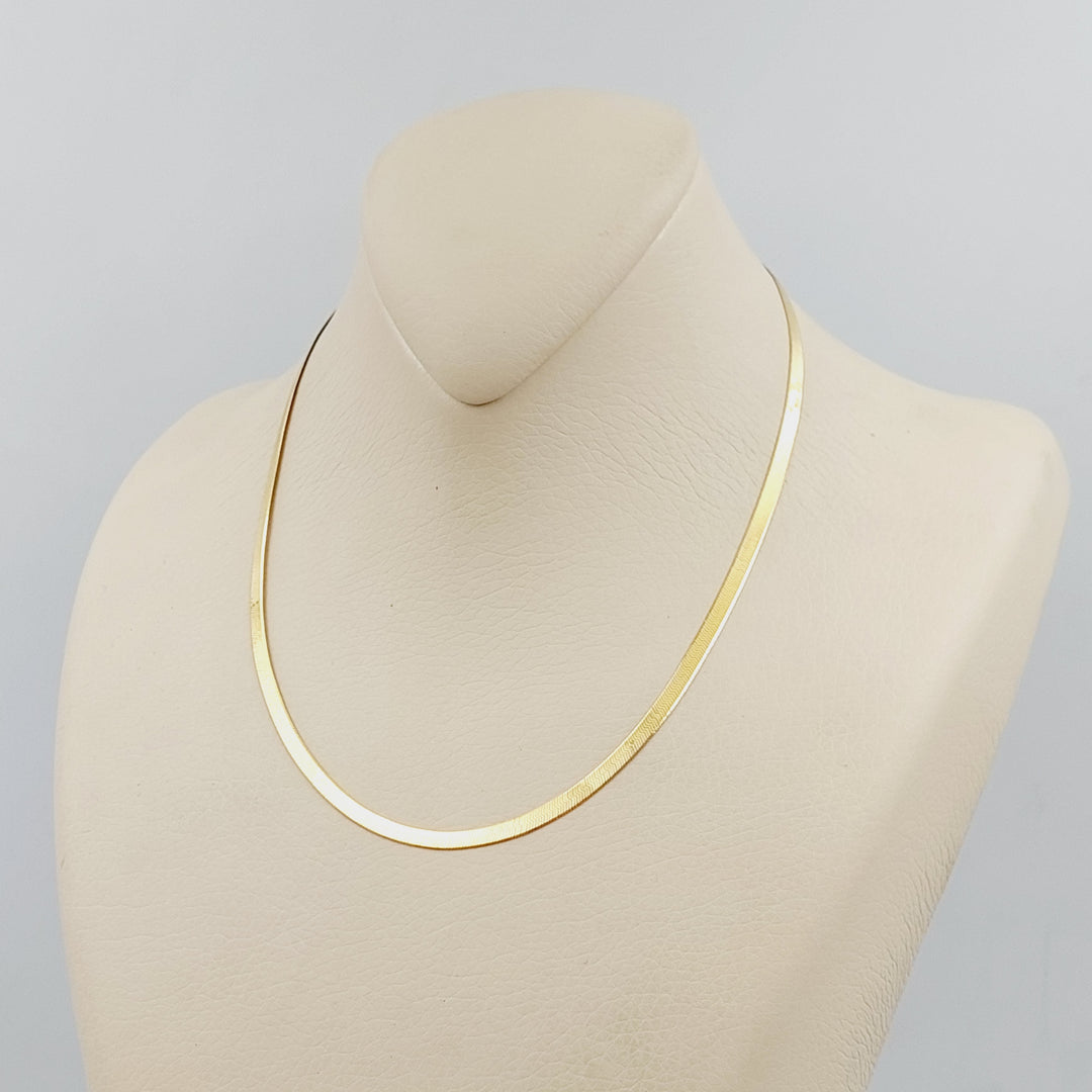 21K Wide Fancy Chain Made of 21K Yellow Gold by Saeed Jewelry-25299