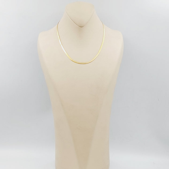 21K Wide Fancy Chain Made of 21K Yellow Gold by Saeed Jewelry-25299