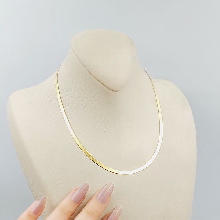 21K Wide Fancy Chain Made of 21K Yellow Gold by Saeed Jewelry-25299