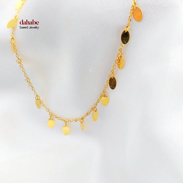 21K خلخال قلب مرصع-مجوهرات الشيخ سعيد-Saeed Jewelry 