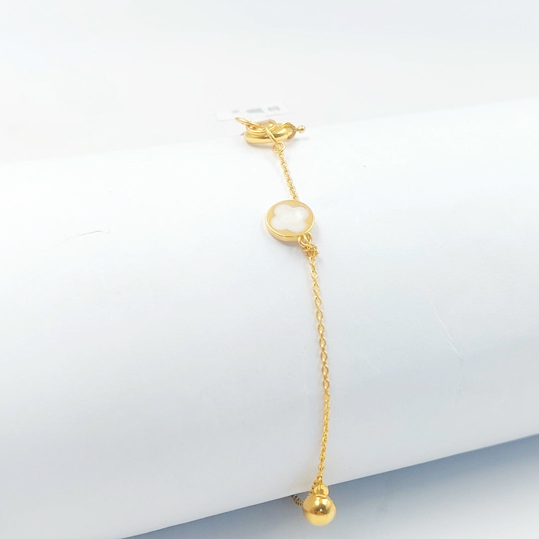 21K خلخال قلب مرصع-مجوهرات الشيخ سعيد-Saeed Jewelry 