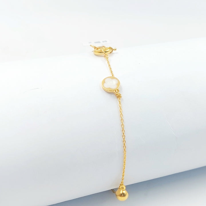 21K خلخال قلب مرصع-مجوهرات الشيخ سعيد-Saeed Jewelry 