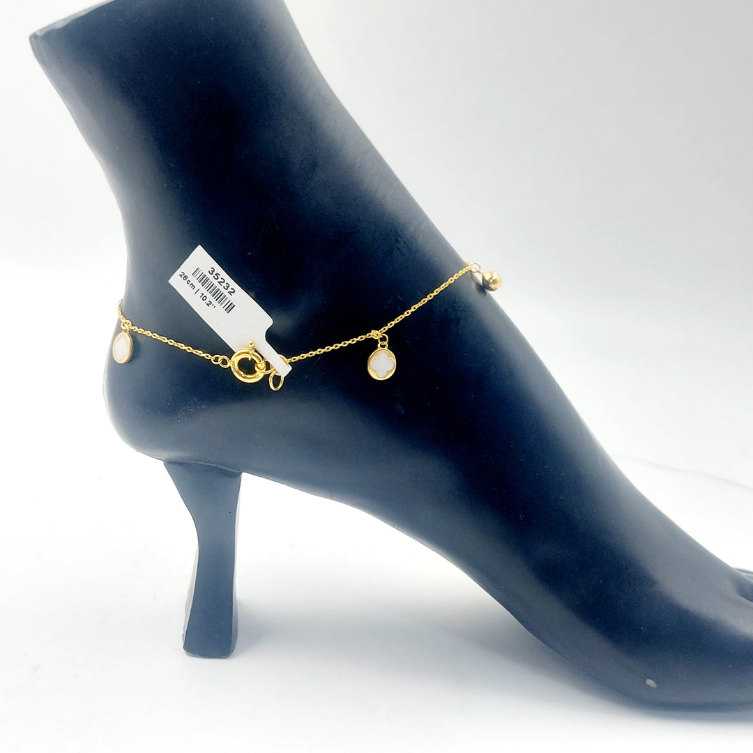 21K خلخال قلب مرصع-مجوهرات الشيخ سعيد-Saeed Jewelry 