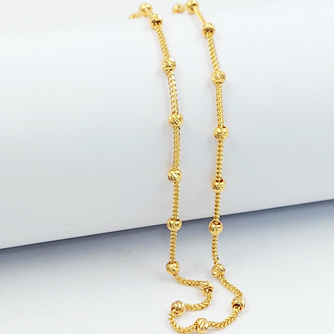 21K خلخال قلب مرصع-مجوهرات الشيخ سعيد-Saeed Jewelry 