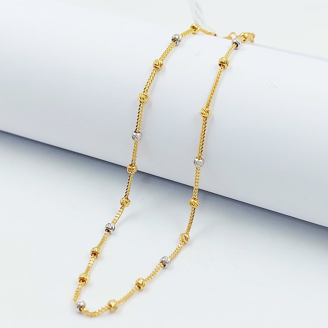 21K خلخال قلب مرصع-مجوهرات الشيخ سعيد-Saeed Jewelry 