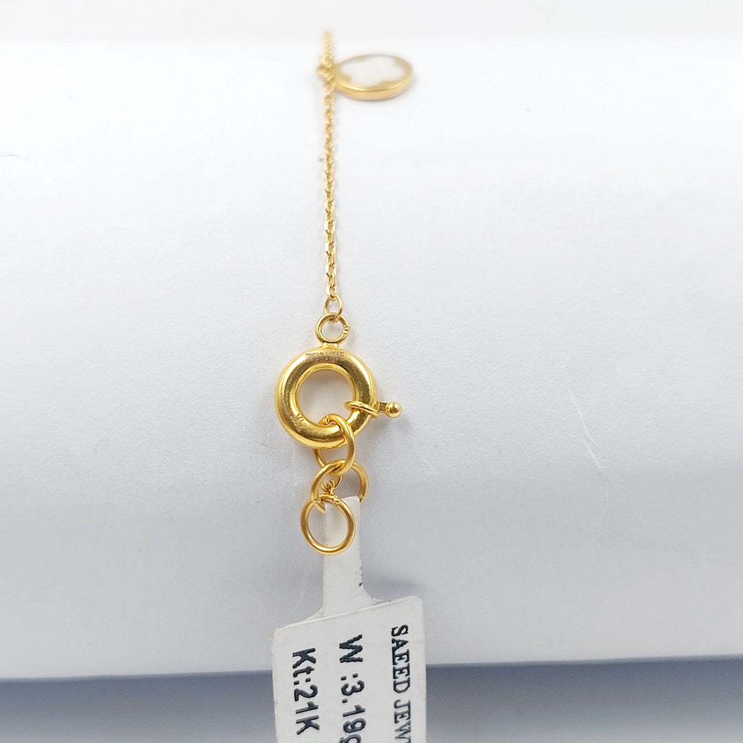 21K خلخال قلب مرصع-مجوهرات الشيخ سعيد-Saeed Jewelry 