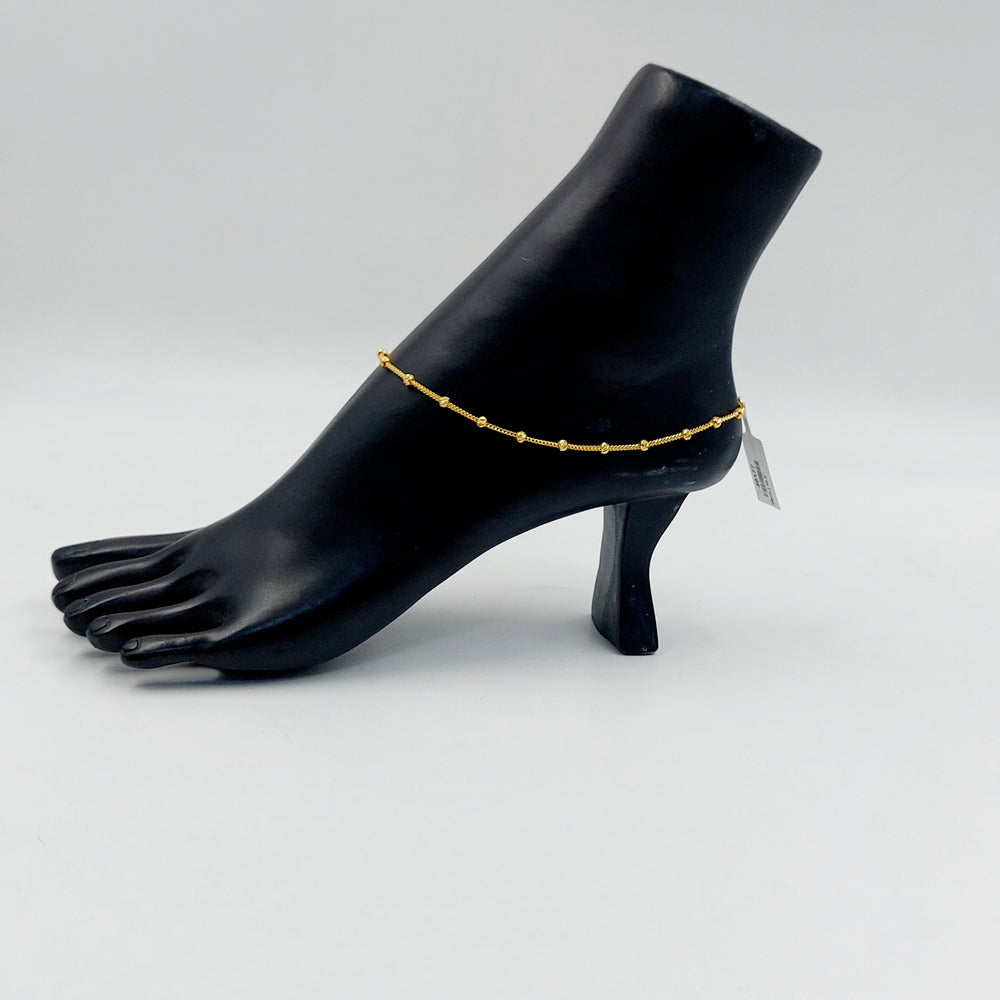 21K خلخال قلب مرصع-مجوهرات الشيخ سعيد-Saeed Jewelry 