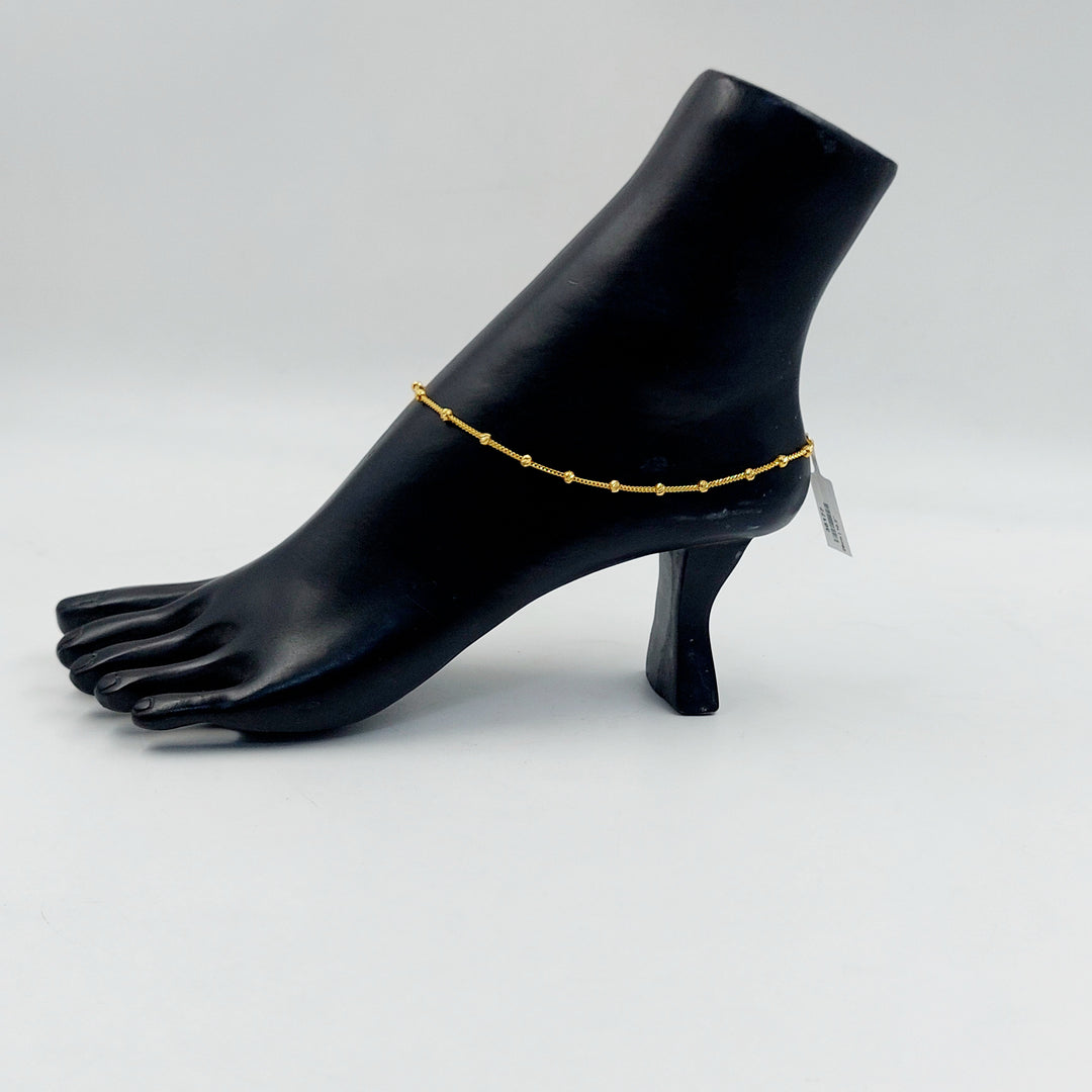 21K خلخال قلب مرصع-مجوهرات الشيخ سعيد-Saeed Jewelry 