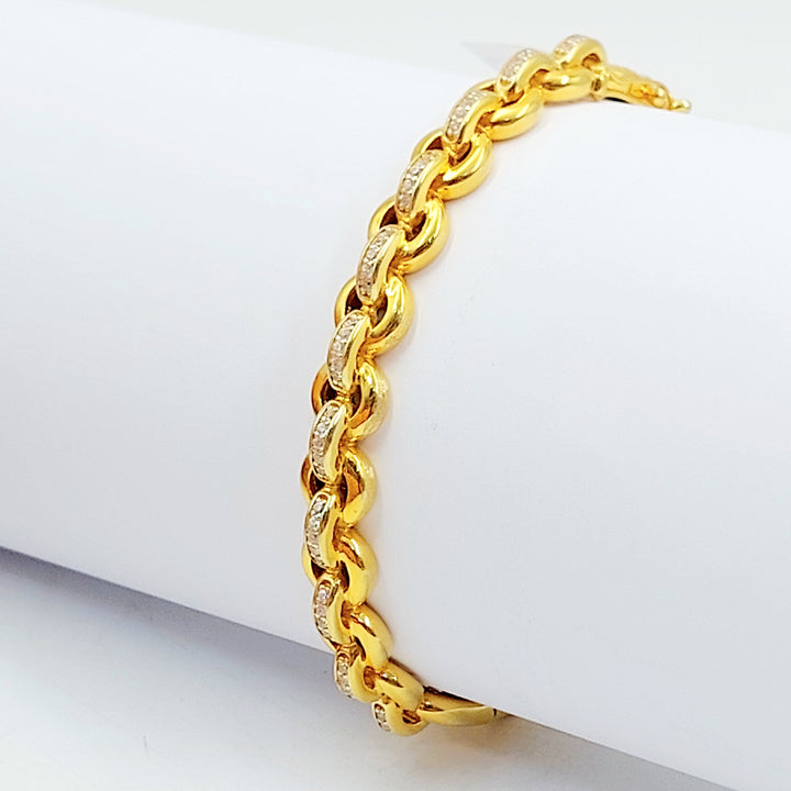 21K اسوارة اكسترا مرصع-مجوهرات الشيخ سعيد-Saeed Jewelry 