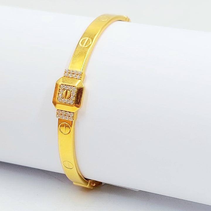 21K اسوارة فيجارو مرصع-مجوهرات الشيخ سعيد-Saeed Jewelry 