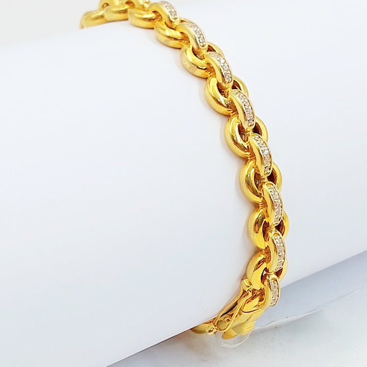 21K اسوارة اكسترا مرصع-مجوهرات الشيخ سعيد-Saeed Jewelry 