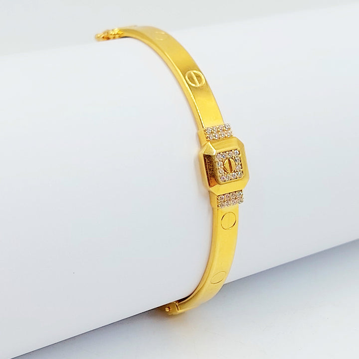 21K اسوارة فيجارو مرصع-مجوهرات الشيخ سعيد-Saeed Jewelry 