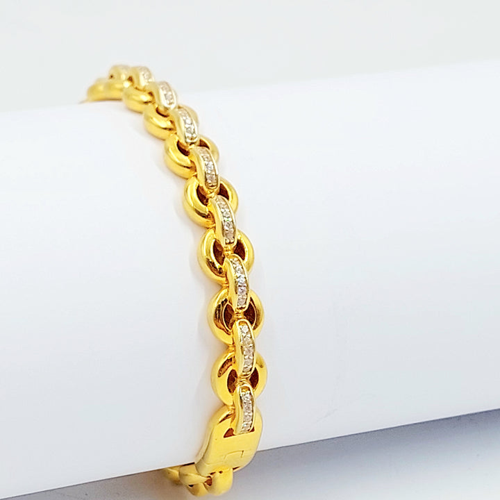 21K اسوارة اكسترا مرصع-مجوهرات الشيخ سعيد-Saeed Jewelry 