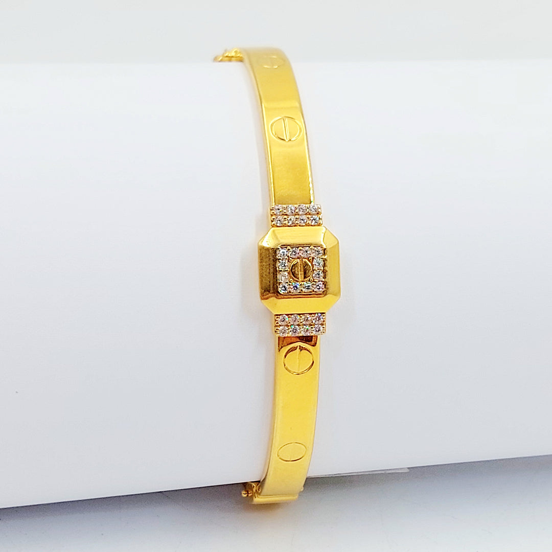 21K اسوارة فيجارو مرصع-مجوهرات الشيخ سعيد-Saeed Jewelry 