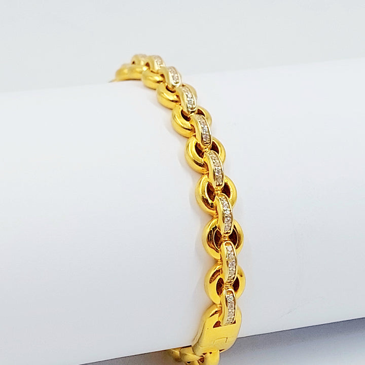 21K اسوارة اكسترا مرصع-مجوهرات الشيخ سعيد-Saeed Jewelry 