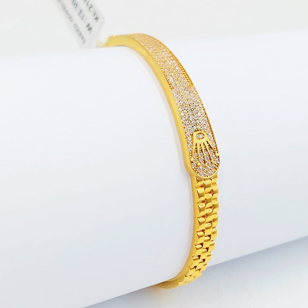21K اسوارة اكسترا مرصع-مجوهرات الشيخ سعيد-Saeed Jewelry 