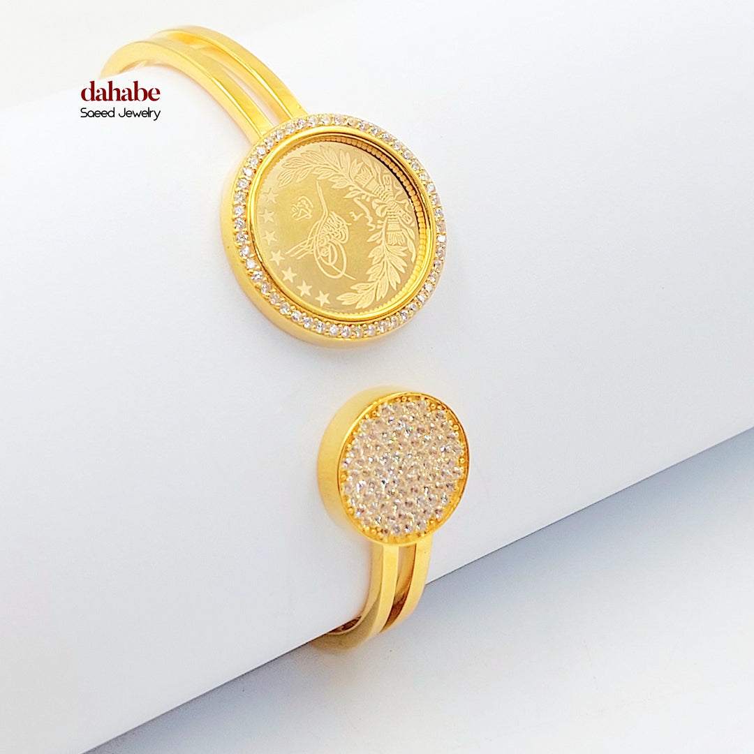 21K اسوارة رشادي مرصع-مجوهرات الشيخ سعيد-Saeed Jewelry 