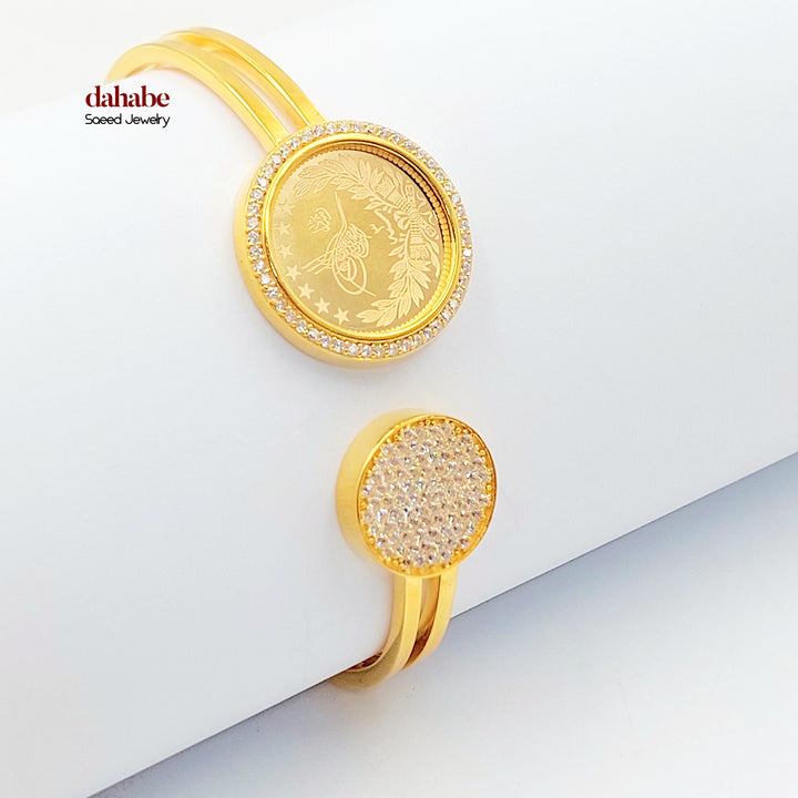 21K اسوارة رشادي مرصع-مجوهرات الشيخ سعيد-Saeed Jewelry 
