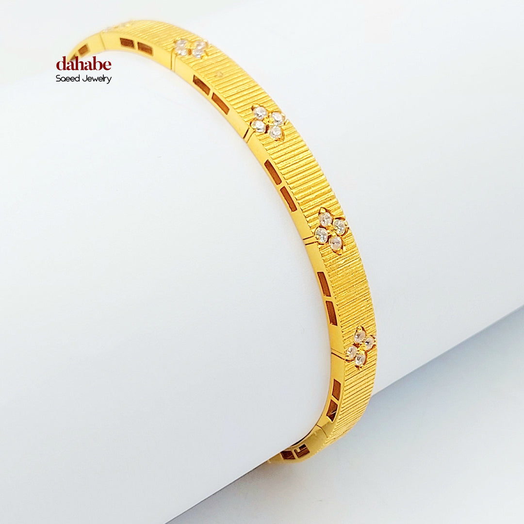 21K اسوارة اكسترا مرصع-مجوهرات الشيخ سعيد-Saeed Jewelry 