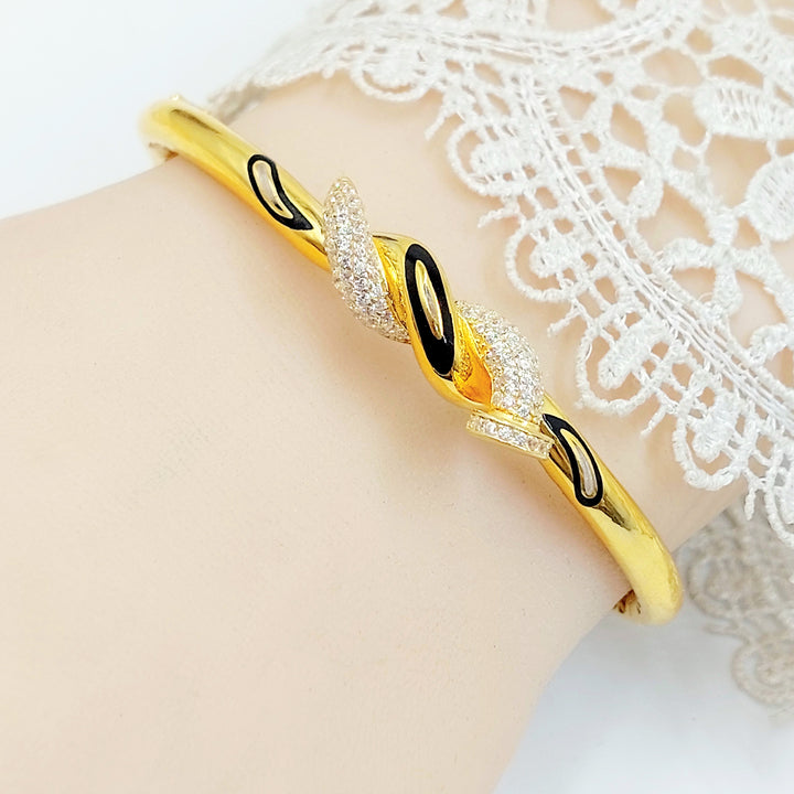 21K اسوارة مسمار مرصع-مجوهرات الشيخ سعيد-Saeed Jewelry 