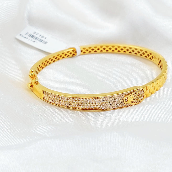 21K اسوارة اكسترا مرصع-مجوهرات الشيخ سعيد-Saeed Jewelry 