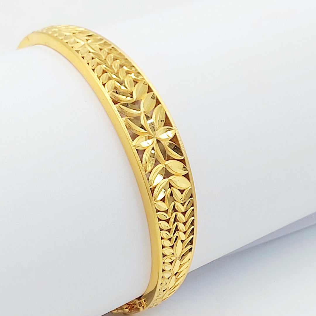 21K اسوارة ورق الشجر رشادي-مجوهرات الشيخ سعيد-Saeed Jewelry 