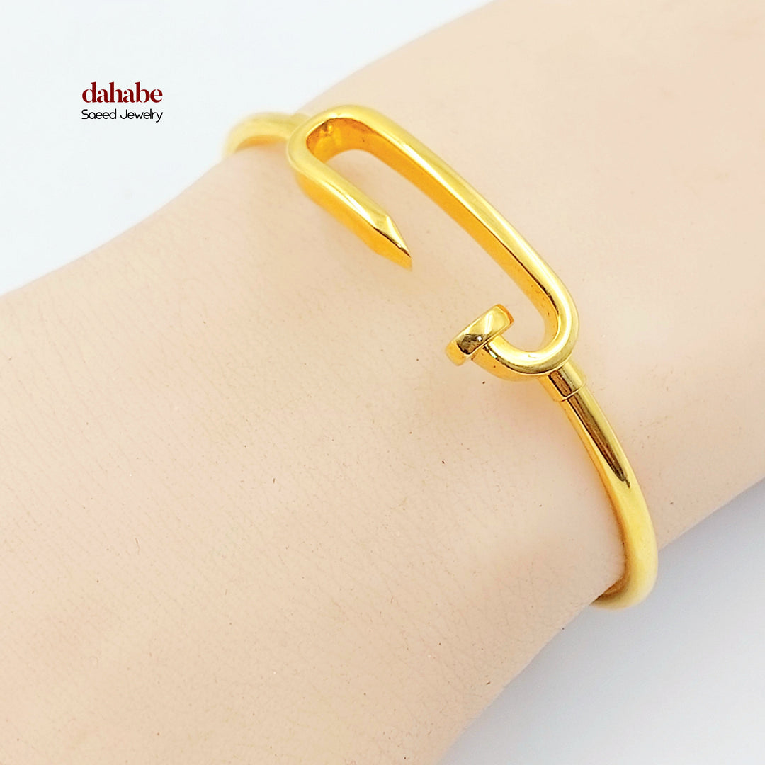 21K اسوارة مسمار-مجوهرات الشيخ سعيد-Saeed Jewelry 