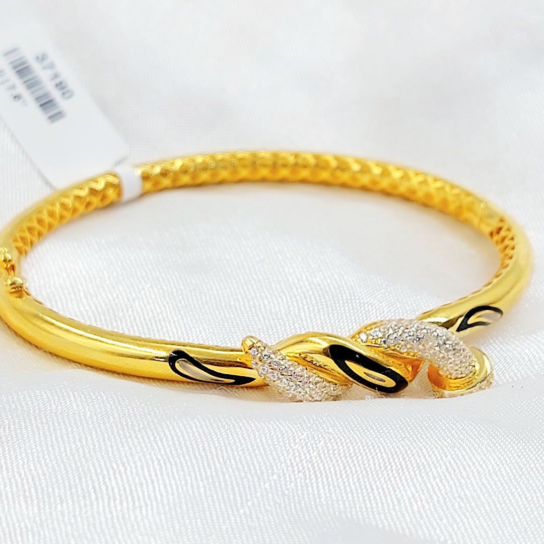 21K اسوارة مسمار مرصع-مجوهرات الشيخ سعيد-Saeed Jewelry 