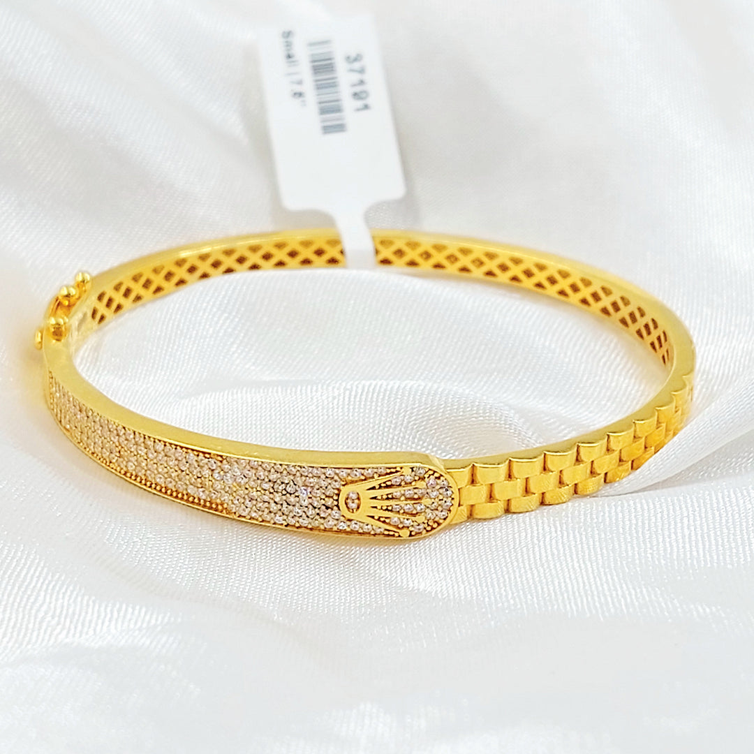 21K اسوارة اكسترا مرصع-مجوهرات الشيخ سعيد-Saeed Jewelry 